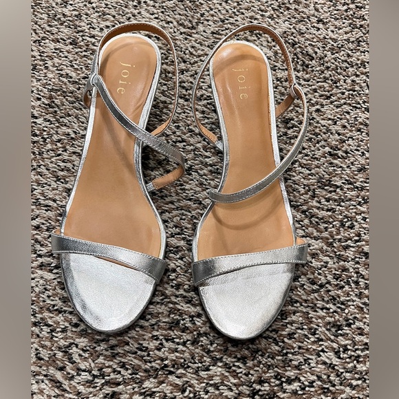Joie Silver Women's Madi Slingback Mid- Heel Sandals - Picture 4 of 6